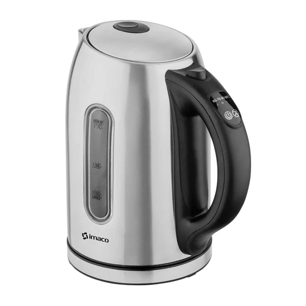 Hervidor Imaco KE1740E 1850W, capacidad 1.7 litros, panel digital, acero