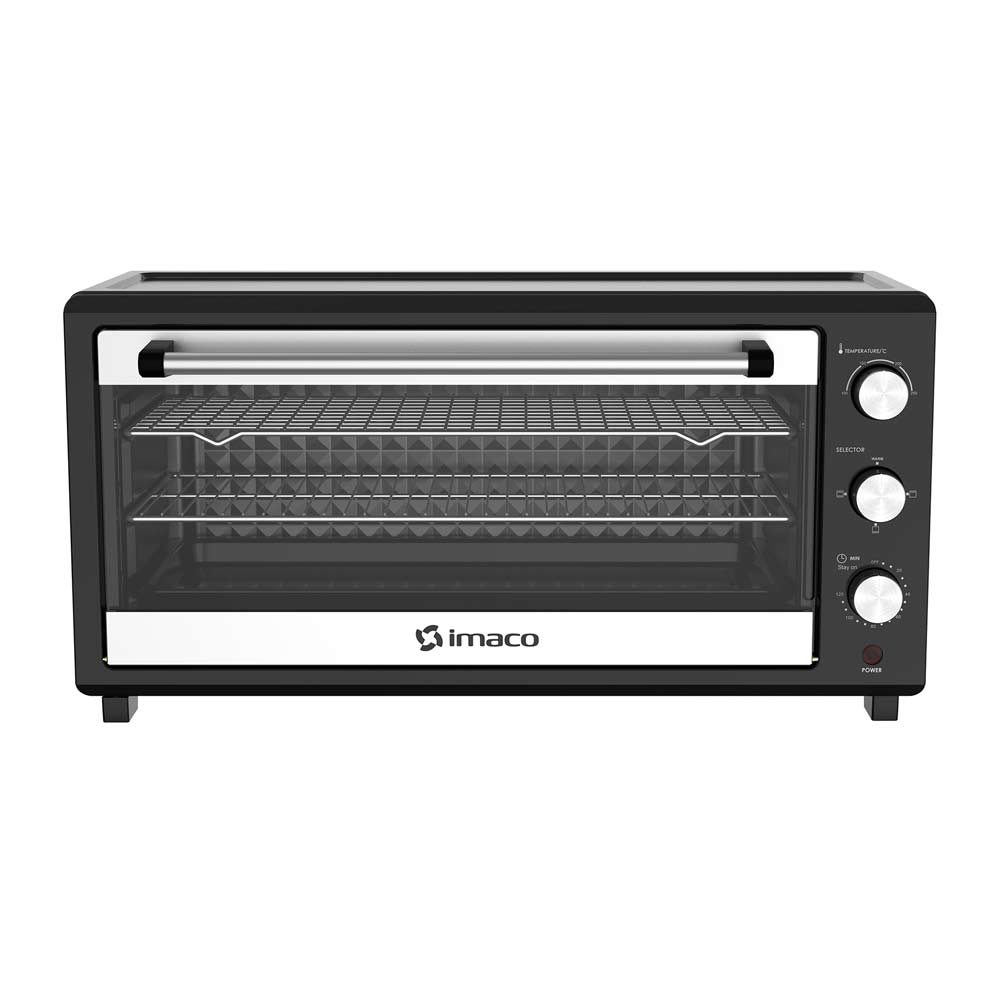 Horno eléctrico Imaco Double Cake HEB35DC 1500w, 35 litros, función especial para hacer pasteles, negro