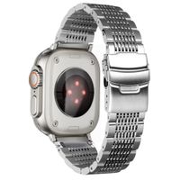 Correa de acero para Apple Watch Luxury Designer 42/44/45/49mm, plata