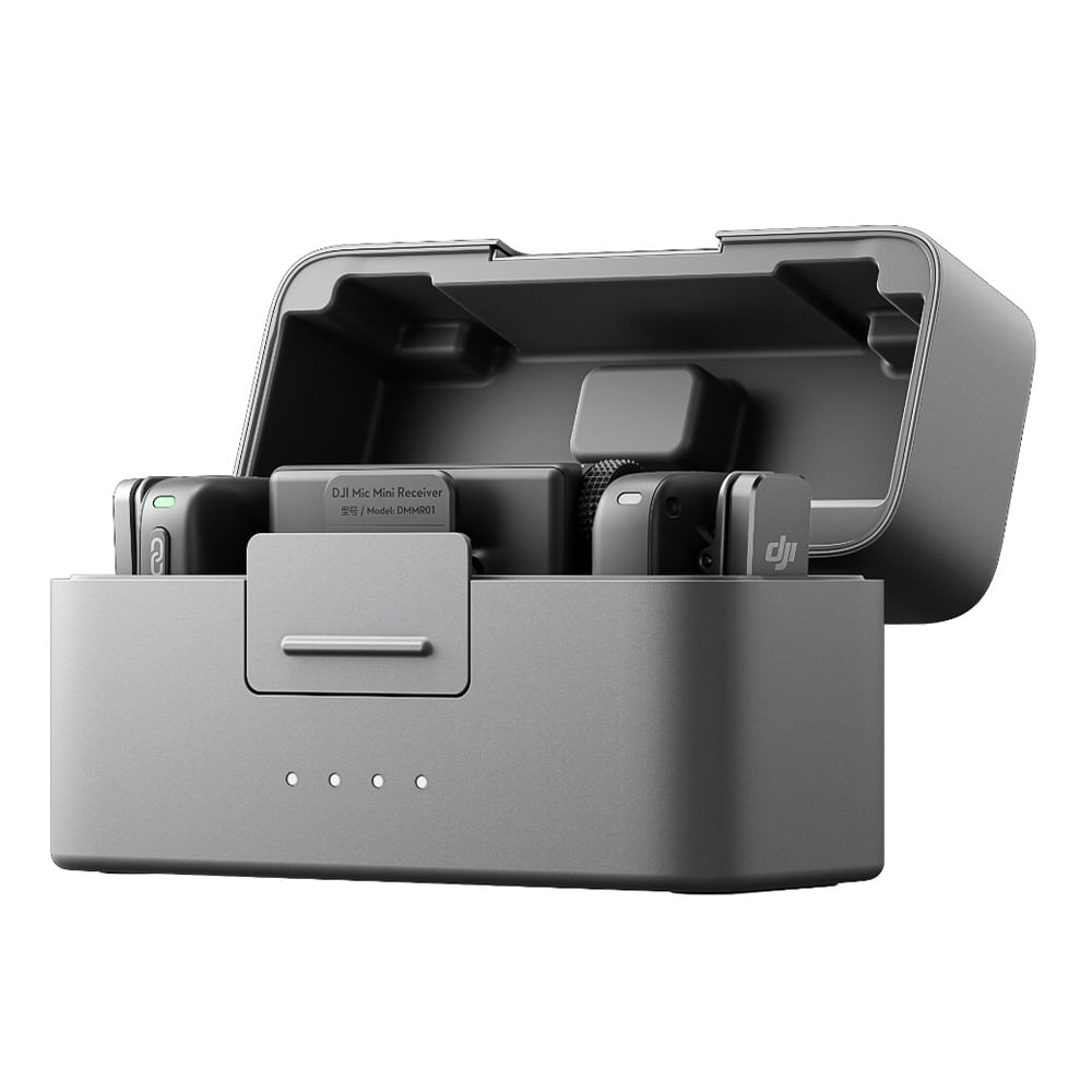 Imagen 1 del producto Micrófono inalámbrico DJI Mic Mini doble micrófono con estuche, gris