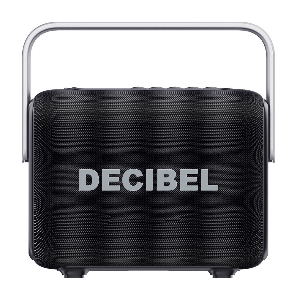 Parlante Bluetooth Decibel Soundbox Play 7W RMS, hasta 12 horas de duración, resistente al agua y al polvo IPX5, 5 efectos de luz, negro