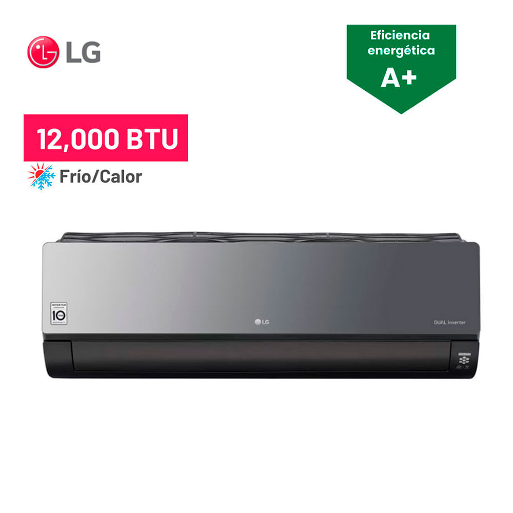 Imagen 2 del producto Aire acondicionado LG 12 000 BTU ArtCool Dual Inverter, 18.5W, frío y calor, negro