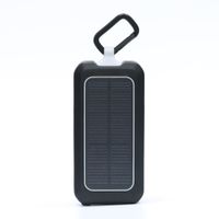 Batería externa Power System solar con linterna 18000 mAh, 30W, USB y Tipo-C, negro