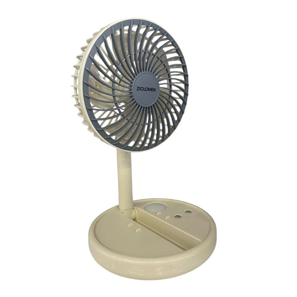 Ventilador flexible Westminster 20W, 3 velocidades, recargable, blanco