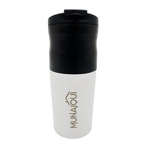 Cafetera portátil Munaiqui MKC010010 5.55W, 2 en 1 con molinillo de café y taza, gris