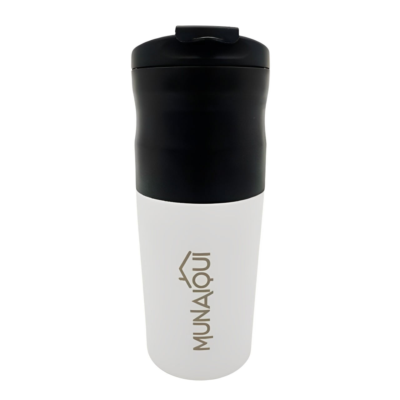 Cafetera portátil Munaiqui MKC010010 5.55W, 2 en 1 con molinillo de café y taza, gris