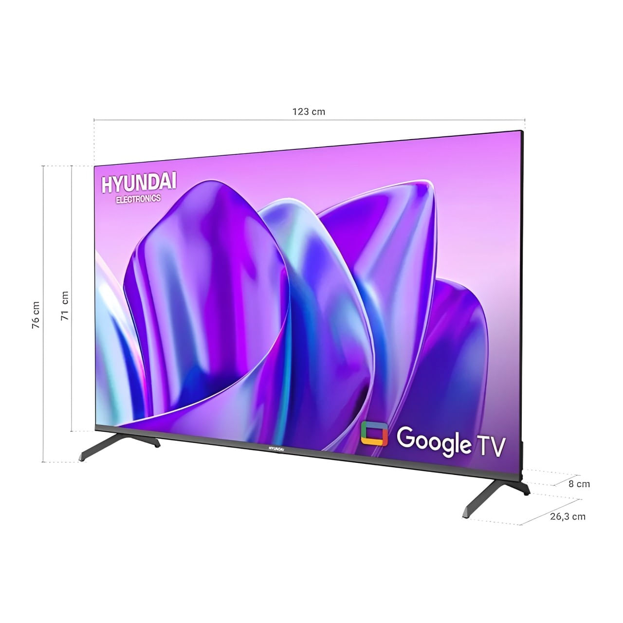 Imagen 2 del producto Smart TV Hyundai 4K 55"" LED, Ultra HD, sistema Google TV integrado, HYLED5524G4KM