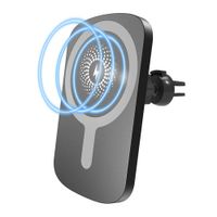 Cargador inalámbrico de auto Blustone 15W, soporte magnético, negro (reempacado)