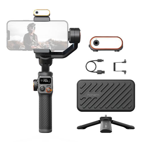Estabilizador de celular Hohem iSteady M6 Kit version con seguimiento magnético de IA de 3 ejes para iPhone/Android, luz de relleno, rotación 360°