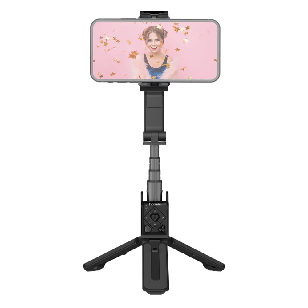 Estabilizador de celular Hohem iSteady Q incluye selfie extensible, trípode, y control remoto para iPhone/Android, rotación 360°