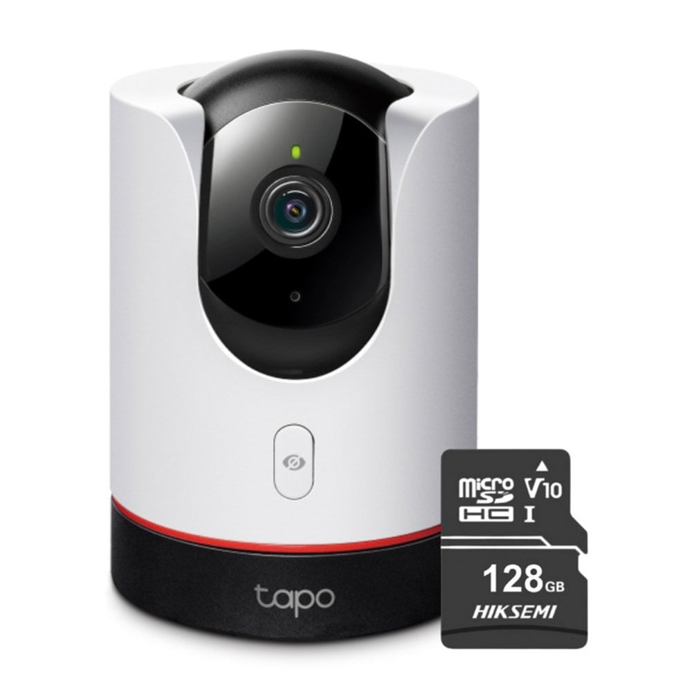 Cámara de seguridad Wifi Tapo C225 2K + Micro SD 128GB, blanco