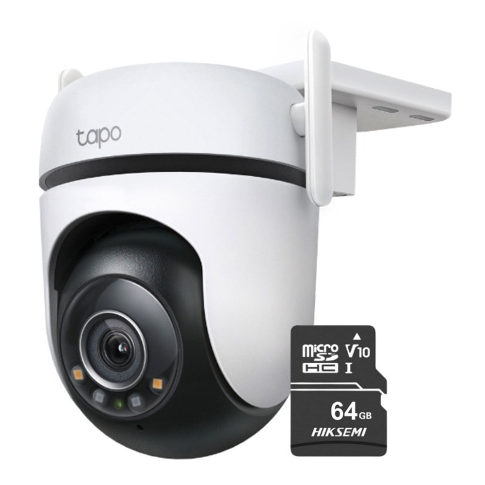 Cámara De Seguridad Tapo C520WS 2K 4MP para exteriores + Micro SD 64GB, blanco
