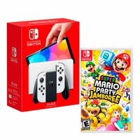 Consola Nintendo Switch Modelo Oled + Mario Party Jamboree, blanco - GC04257