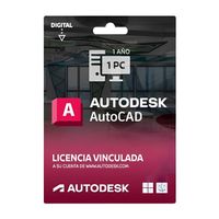 Licencia digital AutoCAD Edu, 1 usuario, compatible con Windows y macOS, duración 1 año