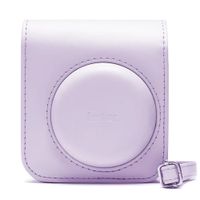 Estuche Fujifilm Instax Mini 12 cuero sintético, correa ajustable, lila
