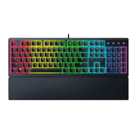 Teclado gamer alámbrico Razer Ornata V3, conexión USB, mecánico-membrana, idioma inglés, Chroma RGB, negro