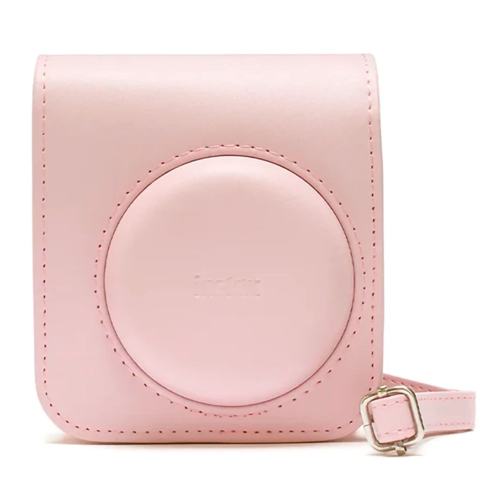 Imagen 1 del producto Estuche Fujifilm Instax Mini 12 cuero sintético, correa ajustable, rosado