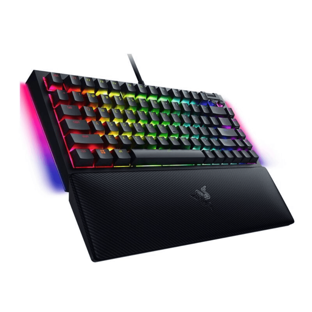 Imagen 2 del producto Teclado gamer alámbrico Razer BlackWidow V4, conexión USB Tipo-C, 75% mecánico, idioma inglés, Chroma RGB, Orange Switch, negro