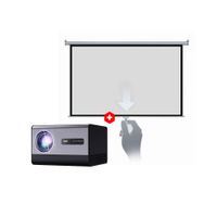 Combo: Proyector portátil Westminster LCD Full HD, 15000 lúmenes, proyección 40-200"", con Android, negro + Pantalla ecran Westminster para pared 84""