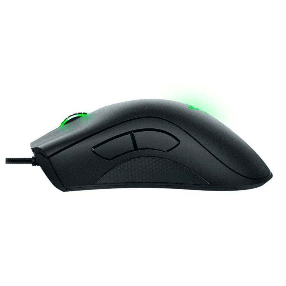 Imagen 2 del producto Mouse gamer Razer DeathAdder Essential alámbrico, conexión usb, 6400 DPI, luz verde, sensor óptico, negro