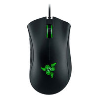 Mouse gamer Razer DeathAdder Essential alámbrico, conexión usb, 6400 DPI, luz verde, sensor óptico, negro