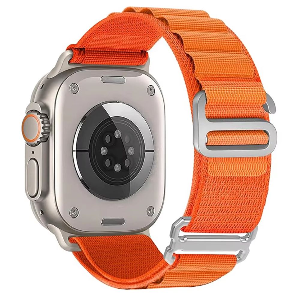 Correa Urvoi alpine loop and hook, nylon, transpirable, para apple watch, 42/44/45/49mm, naranja