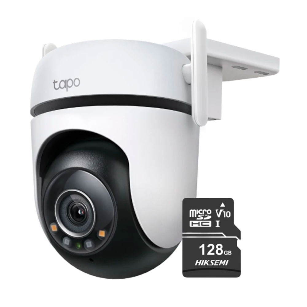 Cámara de seguridad Tapo C520WS 2K 4MP para exteriores + Micro SD 128GB, Wi-fi, bidireccional, blanco