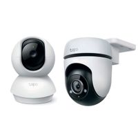 Kit de cámara de seguridad Tapo C210 2K visión nocturna + Tapo C510W 2K alarma personalizable, blanco