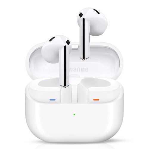 Audífonos bluetooth True Wireless Samsung Galaxy Buds3 cancelación de ruido, duración máx. 30 horas con estuche de carga, blanco