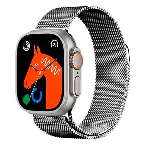 Smartwatch Hands Up S9 Ultra 1.5", resistente al agua IP67, hasta 7 días, micrófono, plateado