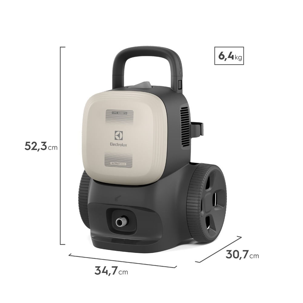 Imagen 2 del producto Hidrolavadora Electrolux Expert UltraWash UWS2250 1800 W,  280 l/h, blanco concha