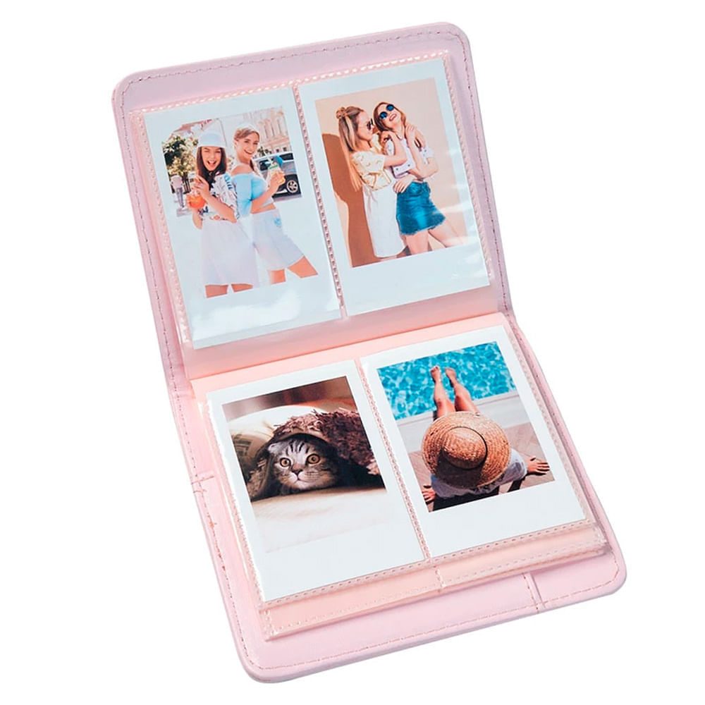 Mini álbum Fujifilm Instax Holiday compacto, 40 fotos, rosado