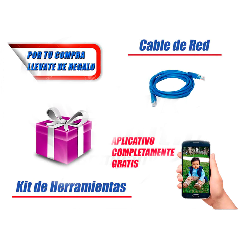 Imagen 2 del producto Cámaras seguridad kit 7 Hikvision HD 720p + disco 2TB, HD, p2p, blanco