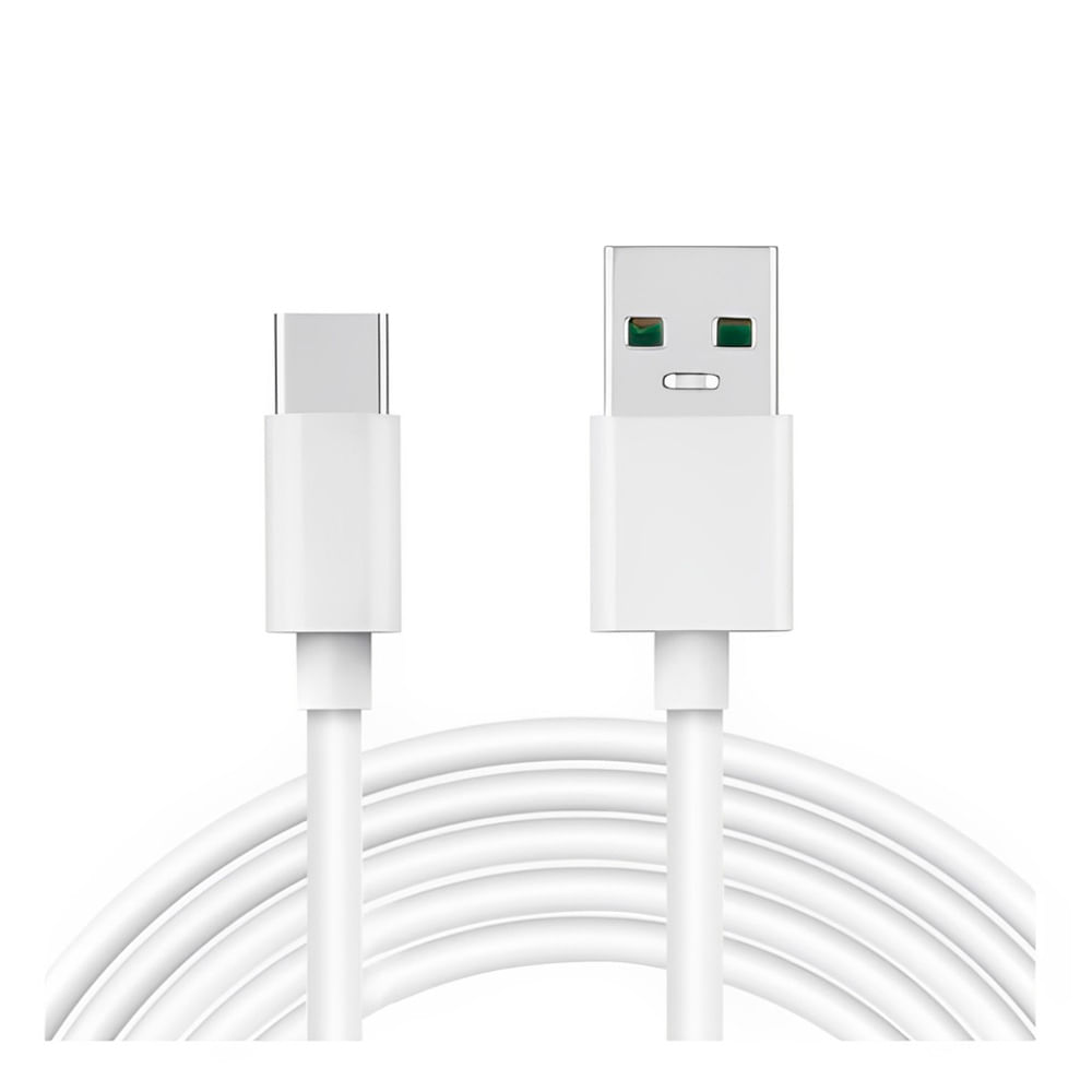 Imagen 2 del producto Cable tipo-C a USB Tranyoo carga súper rápida, 6A, 1m, blanco