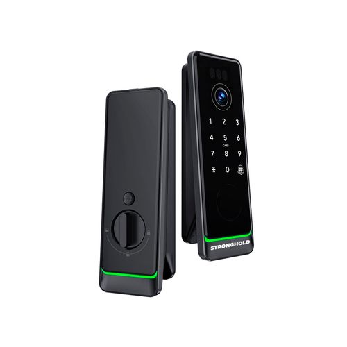 Cerradura digital automática LUX cámara y Wi-Fi integrado, BT, huella dactilar, negro