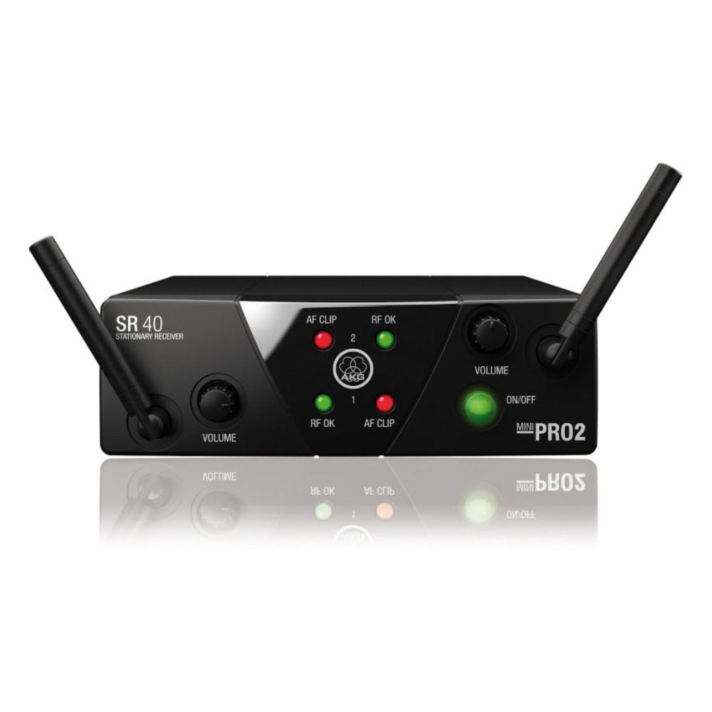 Imagen 2 del producto Set de micrófonos inalámbricos AKG WMS40 conexión XLR, hasta 30 horas, -54 dB, negro