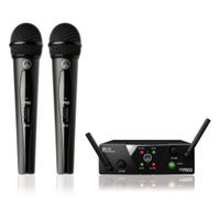 Set de micrófonos inalámbricos AKG WMS40 conexión XLR, hasta 30 horas, -54 dB, negro
