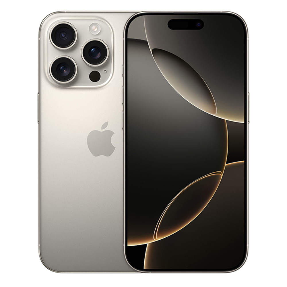 iPhone 16 Pro eSIM 5G 128GB, 8GB RAM, cámara trasera 48MP y frontal 12MP, 6.3", Natural Titanium