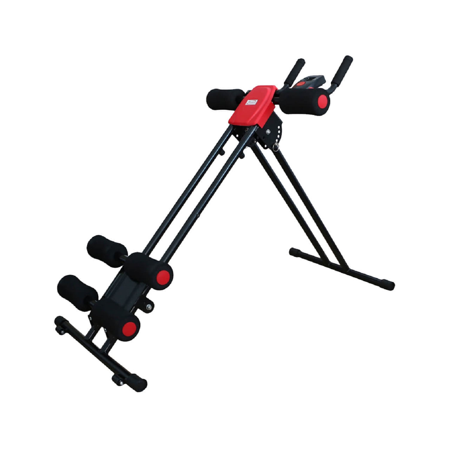 Máquina abdominales AB cruncher, peso máx. 120 kg, acero, asiento plegable, negro