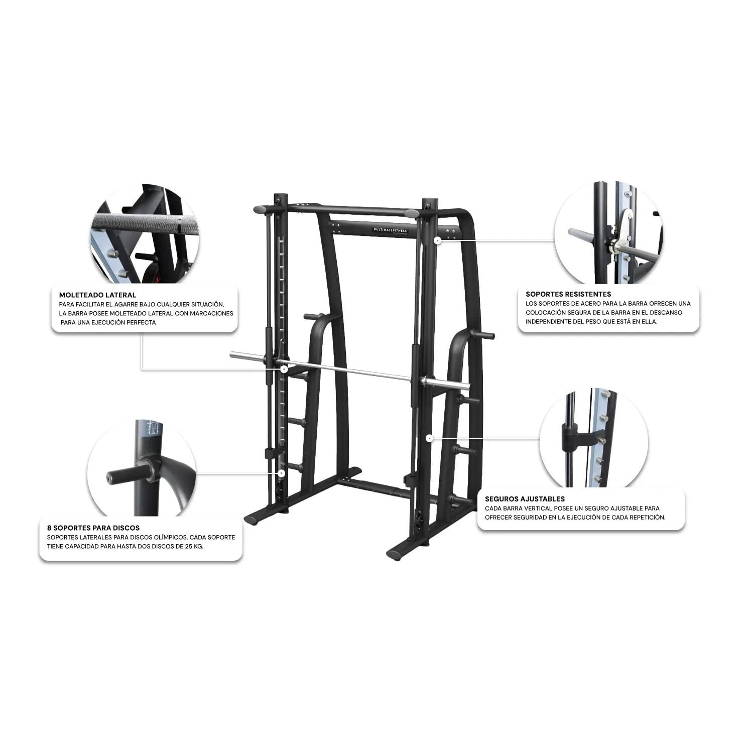 Imagen 2 del producto Máquina Smith, acero, ergonómico, negro