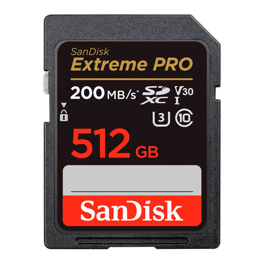 Memoria SD Sandisk 512GB - R200mb - W140mb - Extreme Pro
