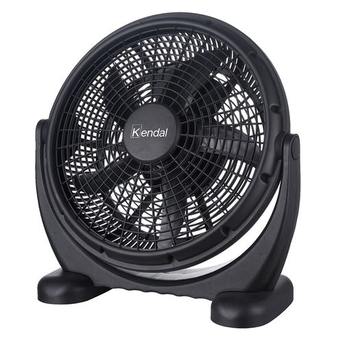 Ventilador de piso Kendal 16", 5 aspas,  3 velocidades, negro
