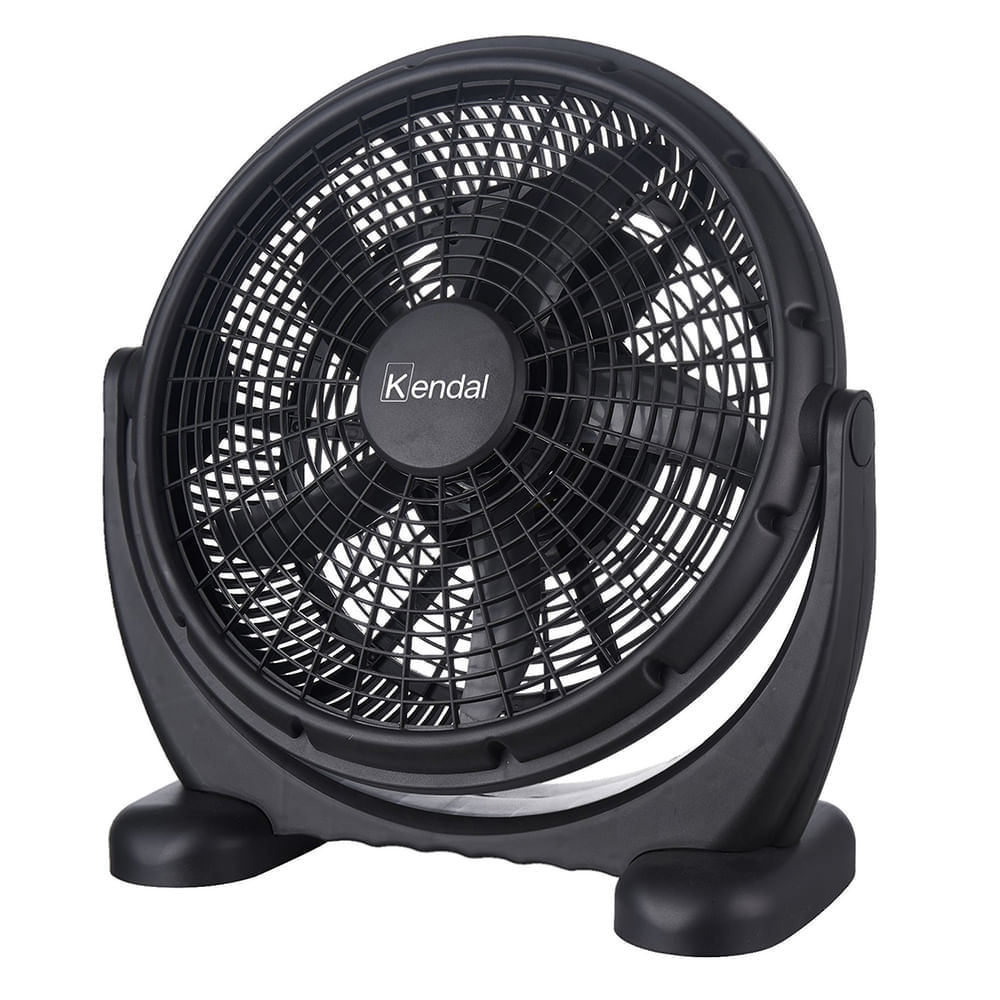 Ventilador de piso Kendal 16", 5 aspas,  3 velocidades, negro