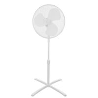 Ventilador de pie Kendal, 35w, 3 velocidades, oscilación automática, blanco
