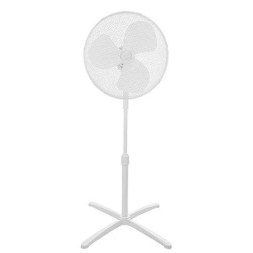 Ventilador de pie Kendal, 35w, 3 velocidades, oscilación automática, blanco