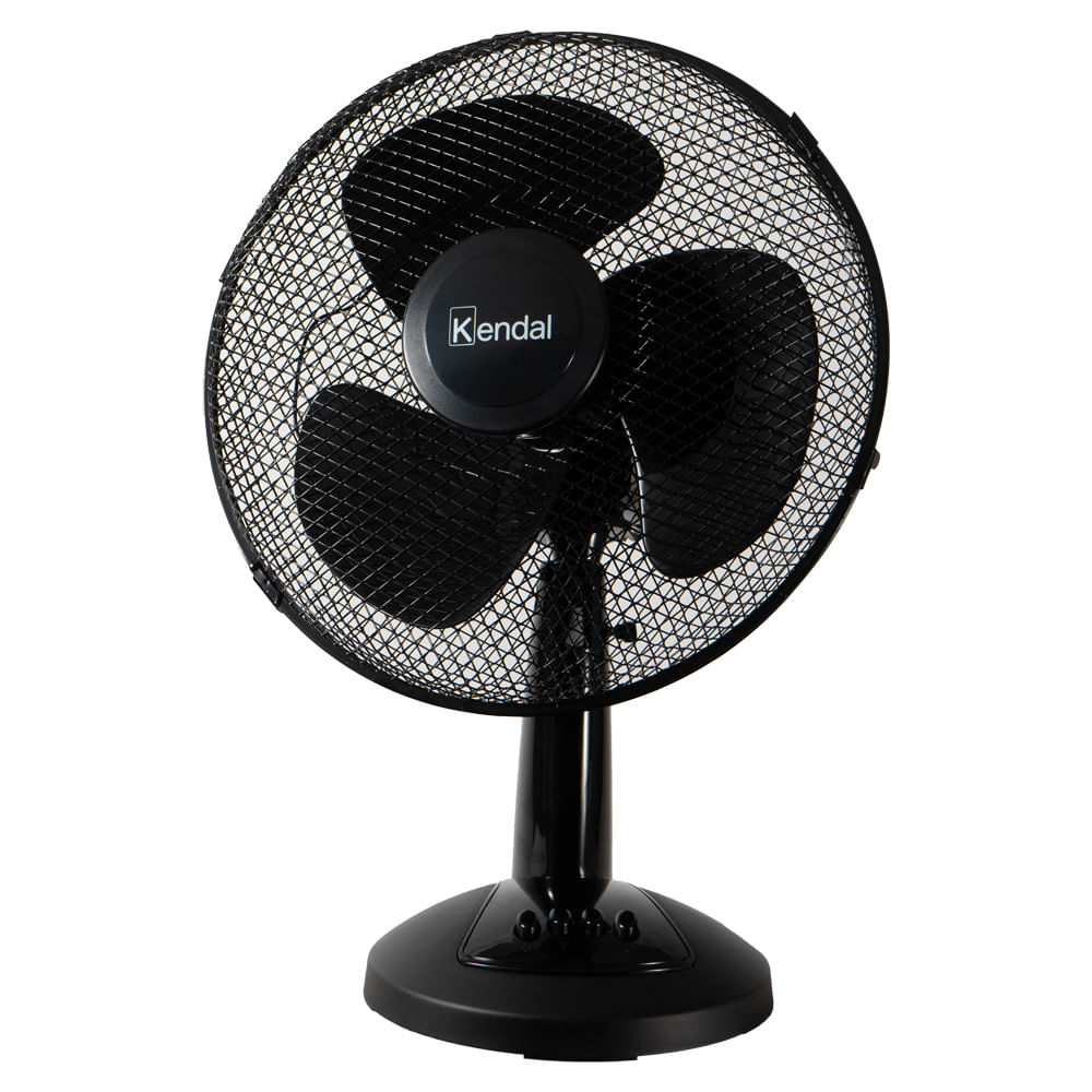 Ventilador de mesa 12", 30w, inclinación manual, negro - Kvs-12dn