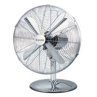 Ventilador de mesa Kendal, 60w, 4 aspas, 3 velocidades, plateado
