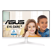 Monitor Asus VY249HE-W, pantalla plana, 23.8"", IPC, Full HD (1920 x 1080 píxeles),  1 ms, 75Hz FreeSync, blanco