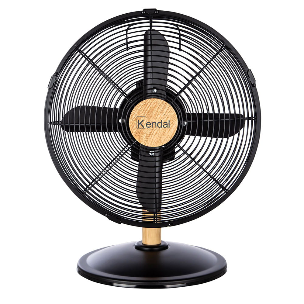 Imagen 2 del producto Ventilador de mesa Kendal, 60w, 12"", 4 aspas metálicas, negro - Kzf-1214d
