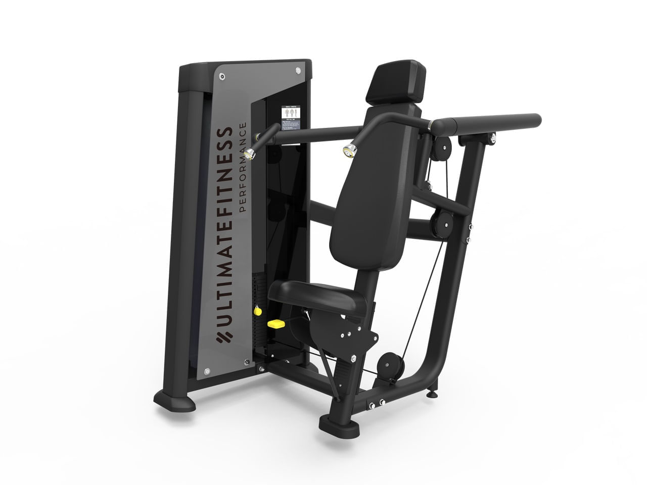 Press de hombros, carga máx. 100 kg, asiento ajustable, negro
